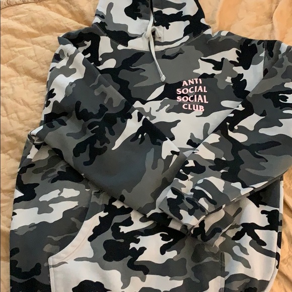 Anti Soical Social Club Snow Camo Hoodie - Picture 1 of 3